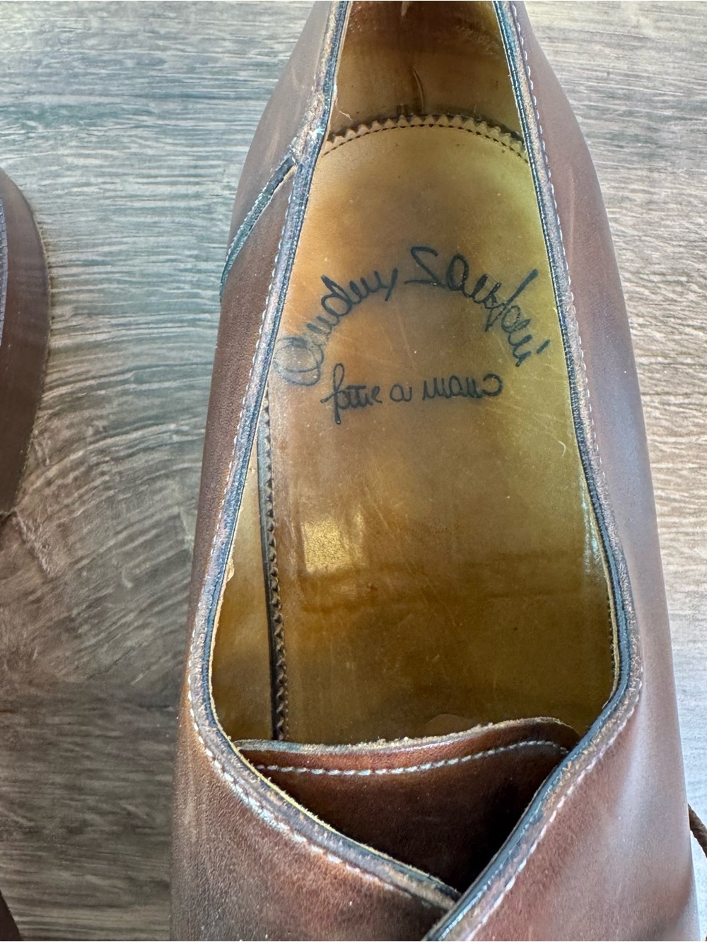 Rare Vintage Handmade Brown Leather Men’s Dress Oxfords Nordstrom 12 D - Picture 2 of 9